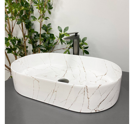 Умывальник (раковина) VBI VERONA 60 GOLD MARMO GLOSSY накладной