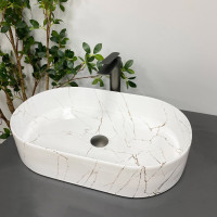 Умивальник (раковина) VBI VERONA 60 GOLD MARMO GLOSSY накладний