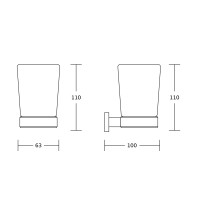 Стакан для зубних щіток VBI MARS BRUSHED GOLD