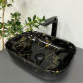 Умывальник (раковина) VBI RAVENNA MARBLE BLACK GLOSSY накладной