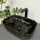 Умывальник (раковина) VBI RAVENNA MARBLE BLACK GLOSSY накладной