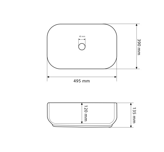 Умивальник (раковина) VBI PALERMO DARK GREY AGATE GLOSSY накладний