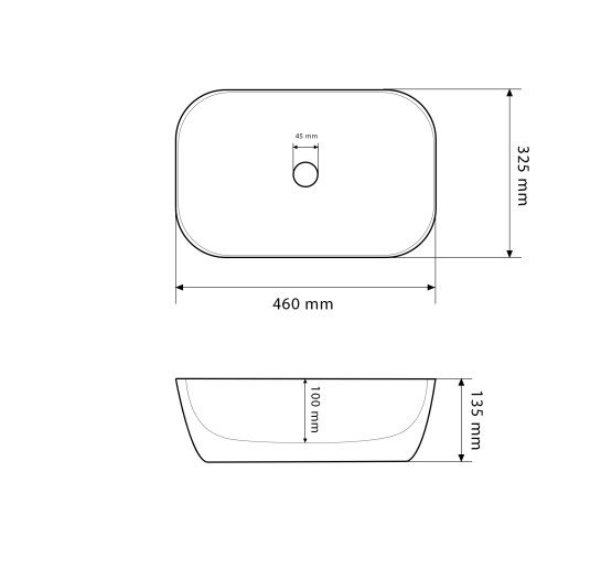 Умывальник (раковина) VBI RAVENNA MARBLE BLACK GLOSSY накладной