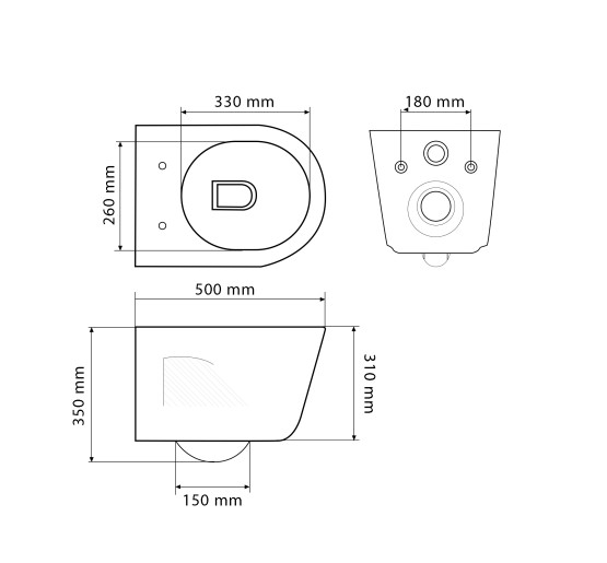 Підвісний унітаз VBI LIDO WHITE
