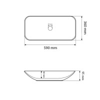 Умивальник (раковина) VBI LUCERA WHITE накладний