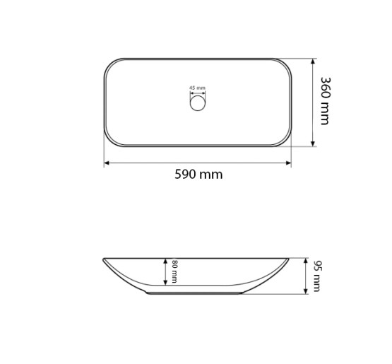 Умивальник (раковина) VBI LUCERA WHITE накладний