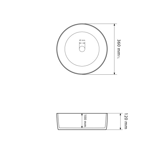 Умывальник (раковина) VBI PRATO BRUSH GOLD WHITE накладной