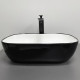 Умивальник (раковина) VBI RAVENNA BLACK WHITE GLOSSY накладний