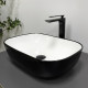 Умивальник (раковина) VBI RAVENNA BLACK WHITE GLOSSY накладний