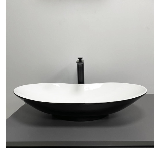 Умывальник (раковина) VBI TURIN BLACK WHITE накладной