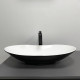 Умывальник (раковина) VBI TURIN BLACK WHITE накладной