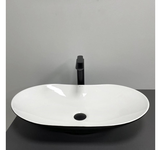 Умывальник (раковина) VBI TURIN BLACK WHITE накладной