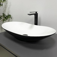 Умывальник (раковина) VBI TURIN BLACK WHITE накладной