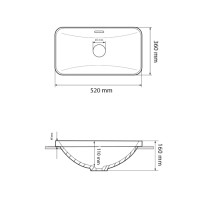 Умивальник (раковина) VBI BITRITTO S WHITE врізний