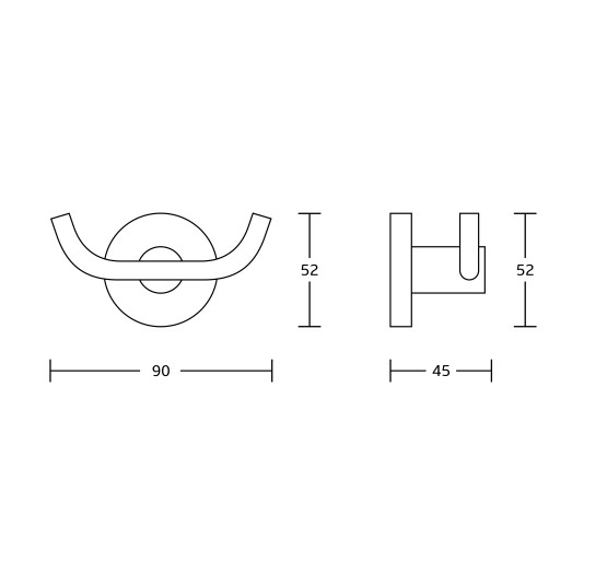 Гачок для рушників VBI VENUS BRUSHED GOLD подвійний