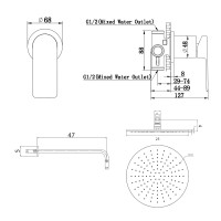 Душевая система KOHLMAN PROXIMA 25 CHROME + BOX скрытого монтажа