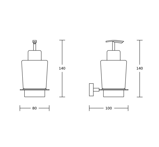Дозатор для рідкого мила VBI MERCURY CHROME