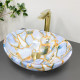 Умивальник (раковина) VBI PARMA MARBLE BLUE GLOSSY накладний