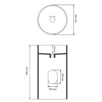 Умивальник (раковина) VBI CATANIA WHITE MATT підлоговий