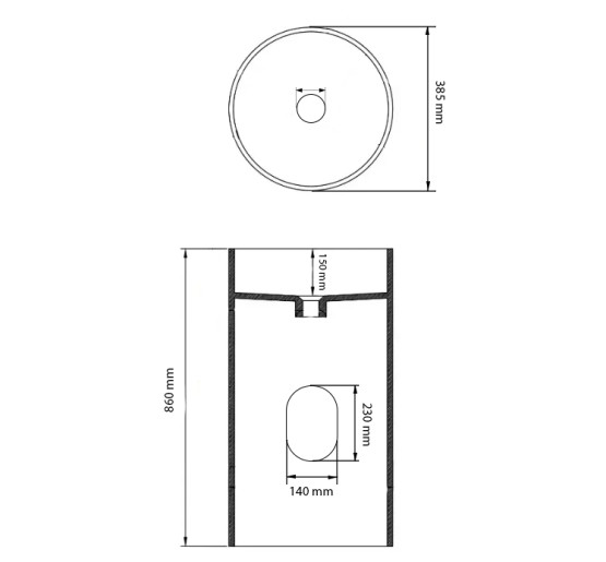 Умивальник (раковина) VBI CATANIA WHITE MATT підлоговий