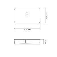 Умивальник (раковина) VBI TRIEST WHITE накладний