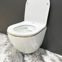 Підвісний унітаз VBI VULCANO WHITE GOLD EDGE