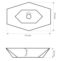 Умивальник (раковина) VBI VENEZIA S GRANIT GLOSSY накладний