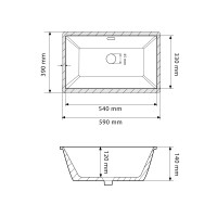 Умивальник (раковина) VBI MANAROLA WHITE врізний