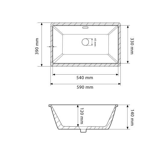 Умивальник (раковина) VBI MANAROLA WHITE врізний