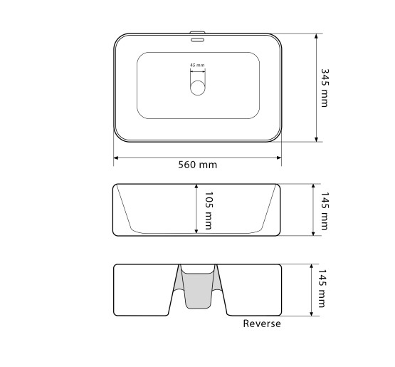Умивальник (раковина) VBI ARABBA M BEIGE STONE MATT накладний