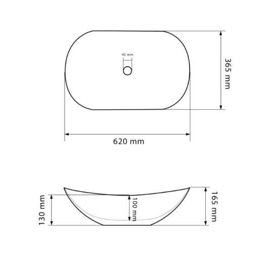 Умивальник (раковина) VBI TURIN MARBLE BLACK GLOSSY накладний