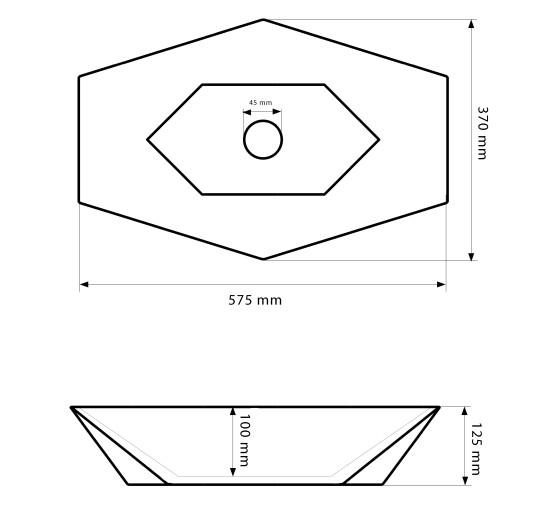 Умывальник (раковина) VBI VENEZIA S MARBLE BLACK MATT накладной