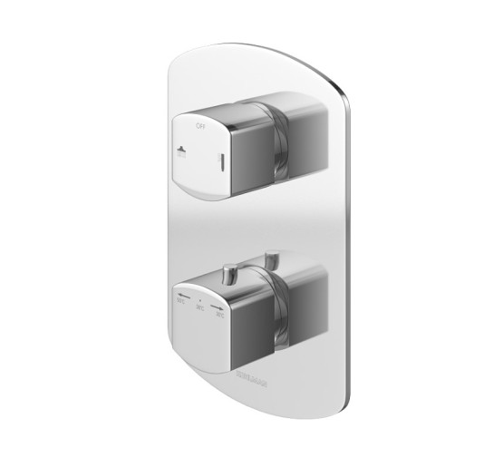 Душевая система KOHLMAN FOXAL 30 CHROME с термостатом + BOX скрытого монтажа