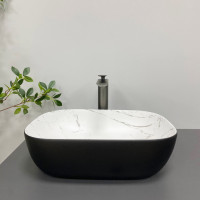 Умивальник (раковина) VBI RAVENNA MARMO BLACK MATT накладний