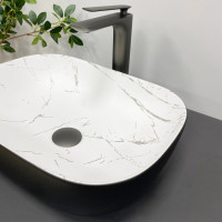 Умивальник (раковина) VBI RAVENNA MARMO BLACK MATT накладний