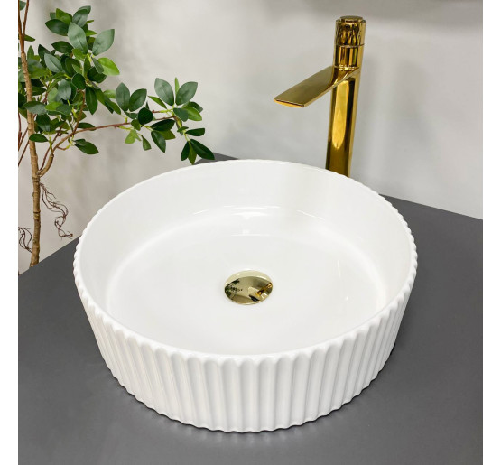 Умывальник (раковина) VBI BRINDISI M WHITE накладной