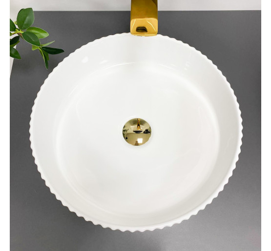 Умывальник (раковина) VBI BRINDISI M WHITE накладной