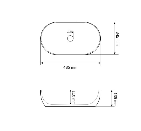 Умывальник (раковина) VBI MODENA S BEIGE STONE MATT накладной