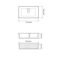 Умивальник (раковина) VBI BRESCIA BEIGE MATT накладний