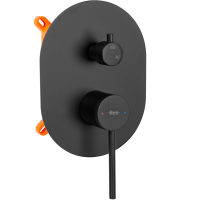 Душевая система REA OVAL BLACK + BOX скрытого монтажа