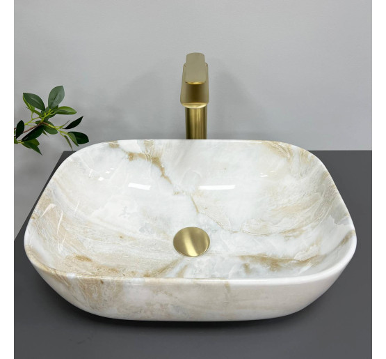 Умивальник (раковина) VBI RAVENNA LABRADORITE GLOSSY накладний