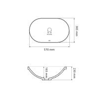 Умивальник (раковина) VBI MIRANDOLA WHITE врізний