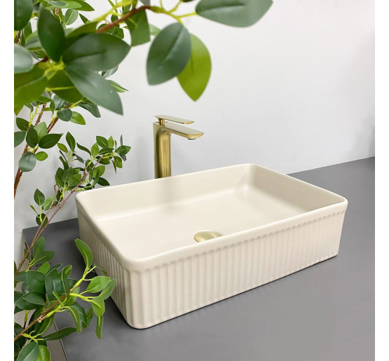 Умывальник (раковина) VBI BRESCIA BEIGE MATT накладной