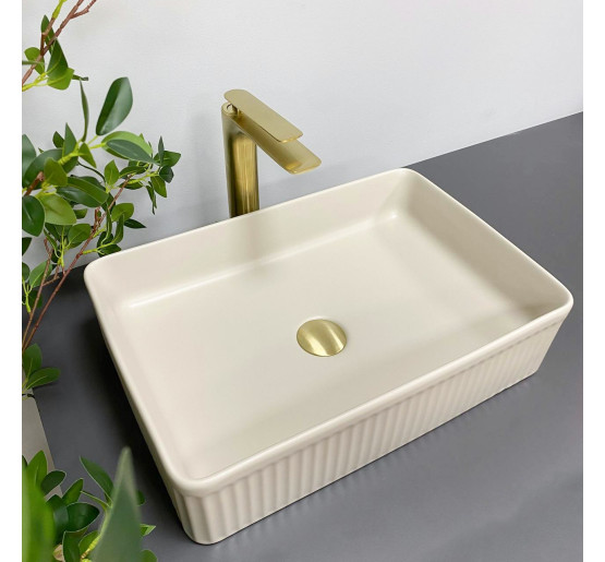 Умывальник (раковина) VBI BRESCIA BEIGE MATT накладной