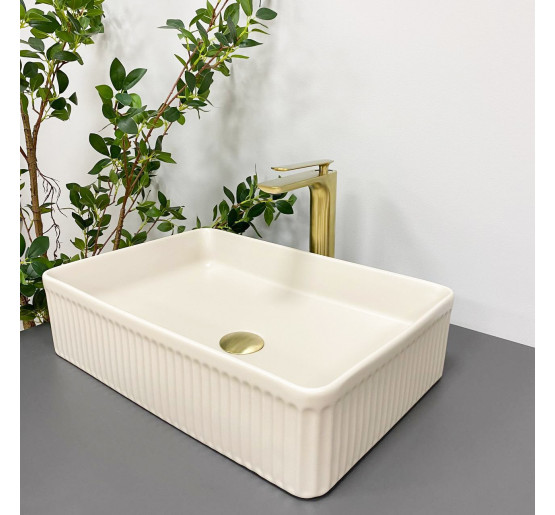 Умывальник (раковина) VBI BRESCIA BEIGE MATT накладной