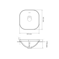 Умивальник (раковина) VBI MARIOTTO WHITE врізний