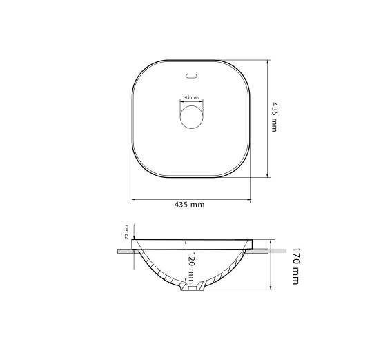 Умывальник (раковина) VBI MARIOTTO WHITE врезной