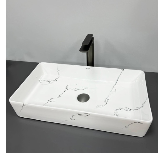 Умывальник (раковина) VBI TRIEST MARMO GLOSSY накладной