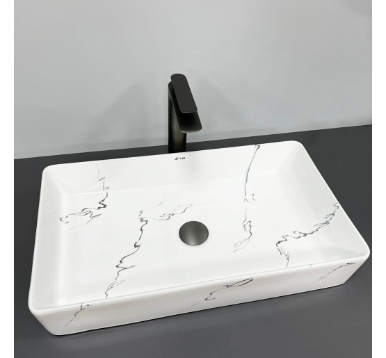 Умывальник (раковина) VBI TRIEST MARMO GLOSSY накладной