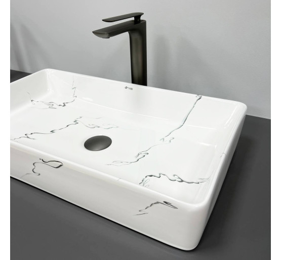 Умывальник (раковина) VBI TRIEST MARMO GLOSSY накладной